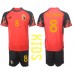 Billige Belgia Youri Tielemans #8 Hjemmetrøye Barn VM 2022 Kortermet (+ korte bukser)